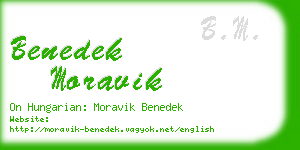 benedek moravik business card